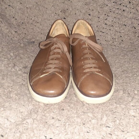 BALLY-Levico-Italian Brown Leather Sneakers-Size 5 UK-6 US Men-8 Women-Excellent - Picture 3 of 7